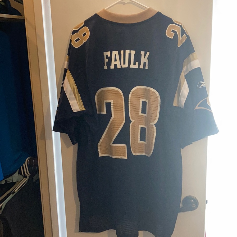 Men’s L St Louis Rams Marshall Faulk Jersey